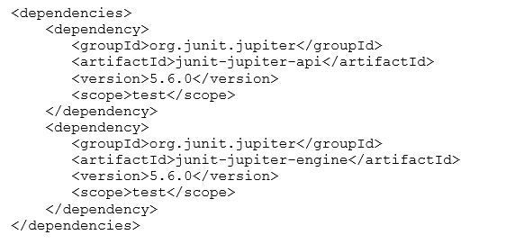 useful JUnit Jupiter Maven dependencies.JPG